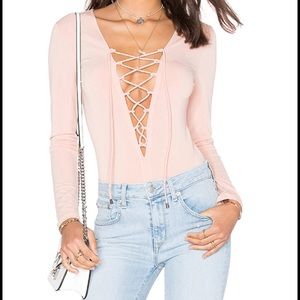 Lovers + Friends Deep Sea Bodysuit in Blush
